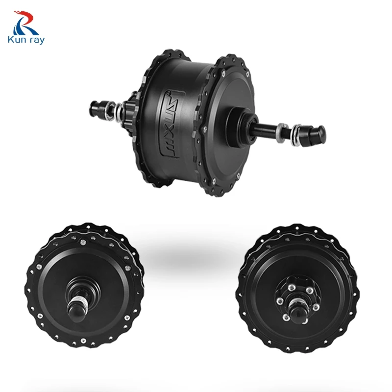 MXUS-Electric Fat Bike Hub Motor, Rear Wheel Drive, Brushless Gear Motor, E-Bike Conversion Kit, XF15FAT, 48V, 350W, 750W