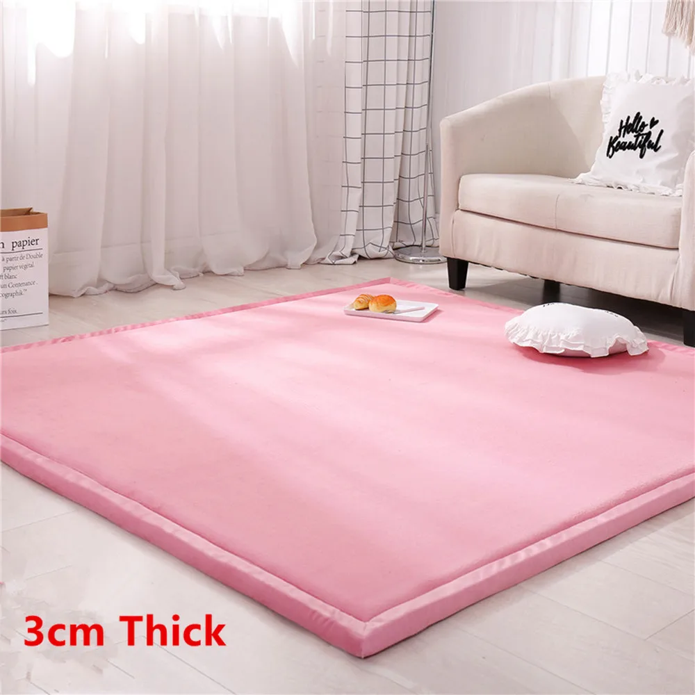 Kids Room Crawling Carpets For Living Room Bedroom Area Rugs 3CM Thick Coral velvet Japanese tatami Floor Mat Child Play Carpet