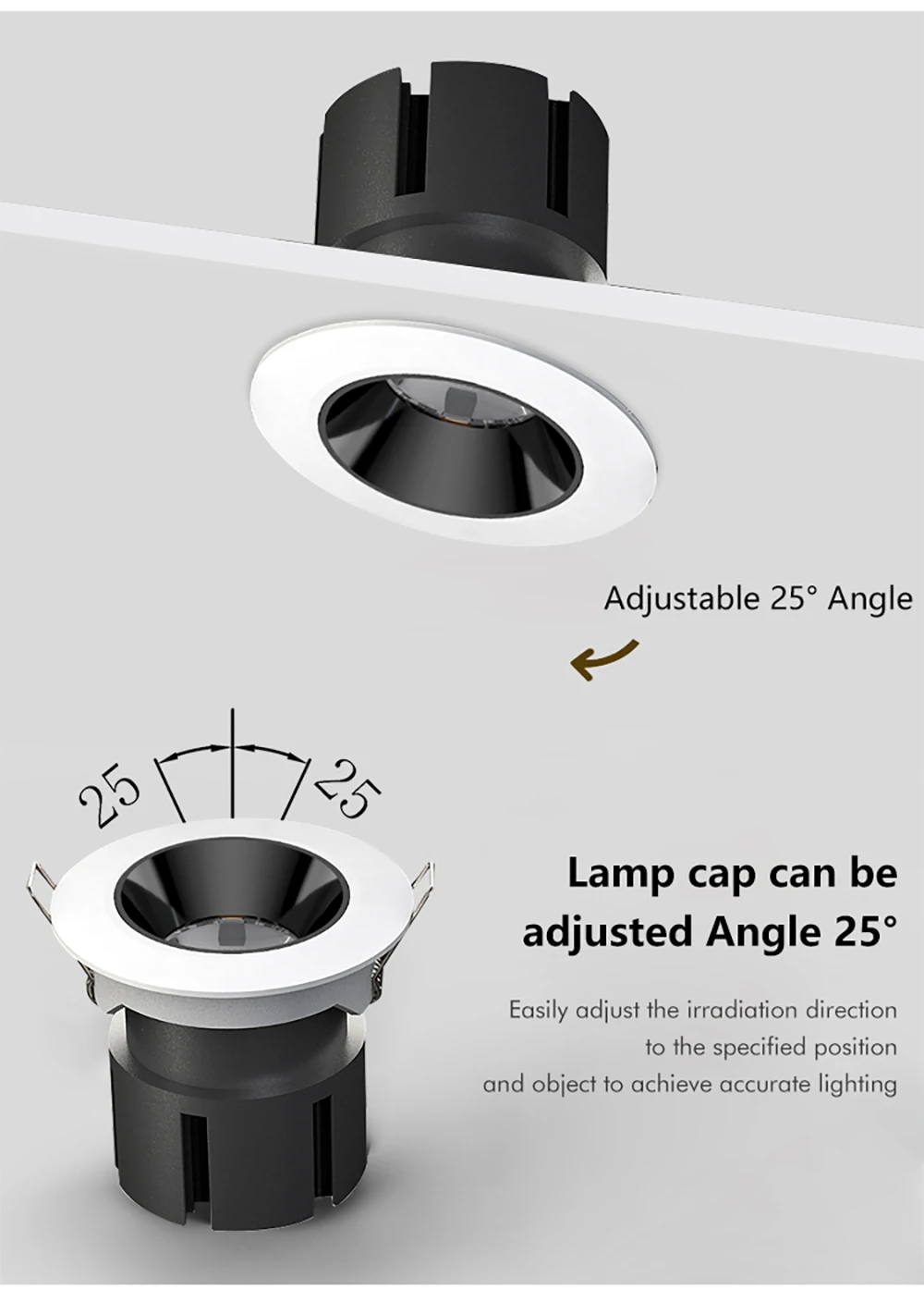 Imagem -04 - Lâmpada Led Regulável para Salão de Hotel Escurecimento Downlight Escurecimento para Hotel Sala de Reunião Restaurante 24 Beam 12w 20w 30w