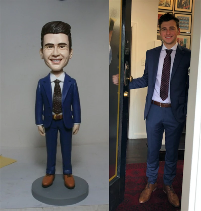 

Custom Ceramic Bobblehead Dolls Office Worker Series Personalized Soft Clay Figurines Unique Desk Ornaments & Appreciation Gift