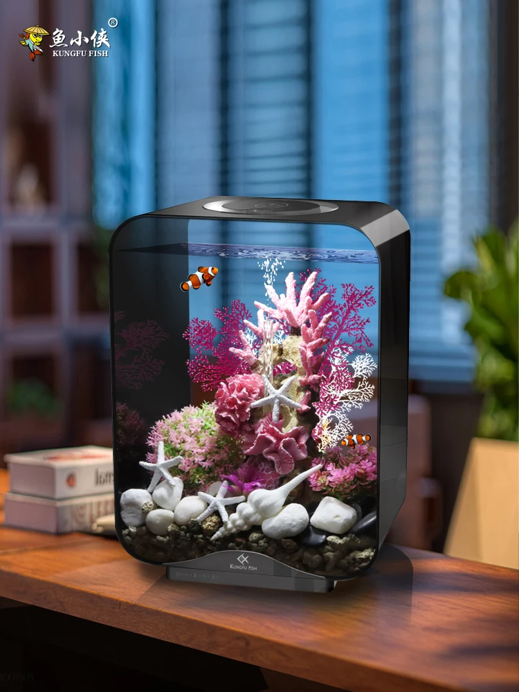 GY Small Fish Tank Living Room Small Desktop Acrylic Change Water Goldfish Ecological Landscaping Smart Lazy