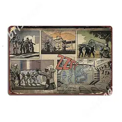 Zombies Loading Screen Comic Metal Signs Customize Garage Club Wall Decor pub Tin sign Posters