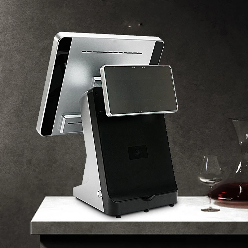 Touch Screen Tablet Pc Pos Alles In Een 15 Inch All In One Kassasysteem Koop Met Vfd 80Mm Printer