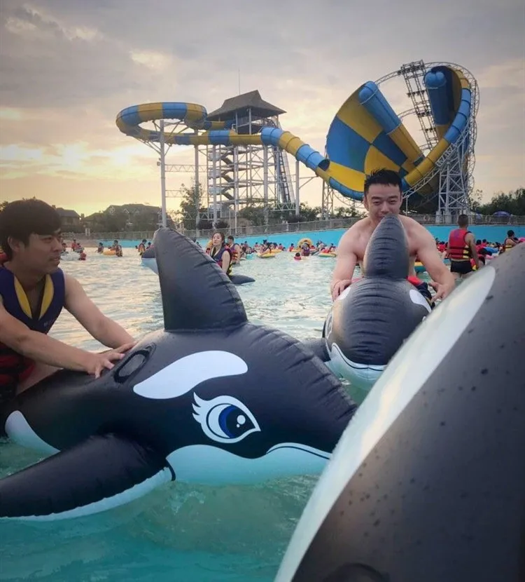 K-STAR Spot Water Park Inflatable Swimming Circle Mounts Water Toy Adult Adult Dolphins Black Whales Surfing New dropshopping