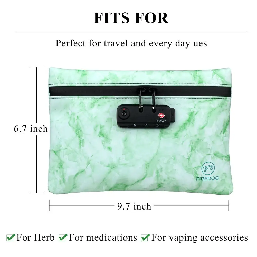 Smoking Smell Proof Bag Leather Tobacco Pouch With Combination Lock For Herb Odor Proof Stash Container Case Storage Waterproof