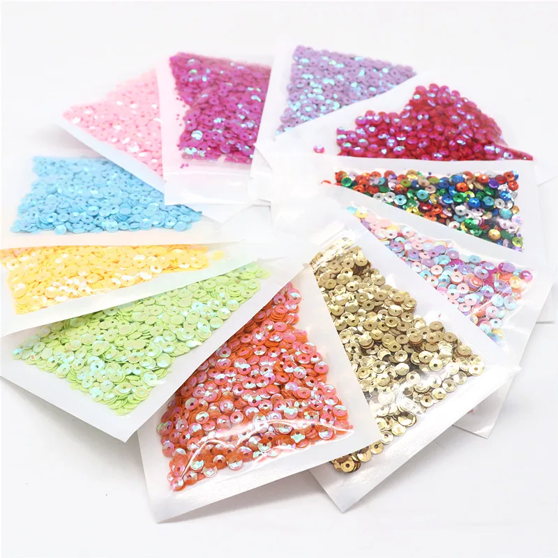 10g Curved Colorful Loose Hand-sewn Sequins for Sewing Wedding Crafts and Women's Clothing Accessories Support Wholesale 4mm5mm