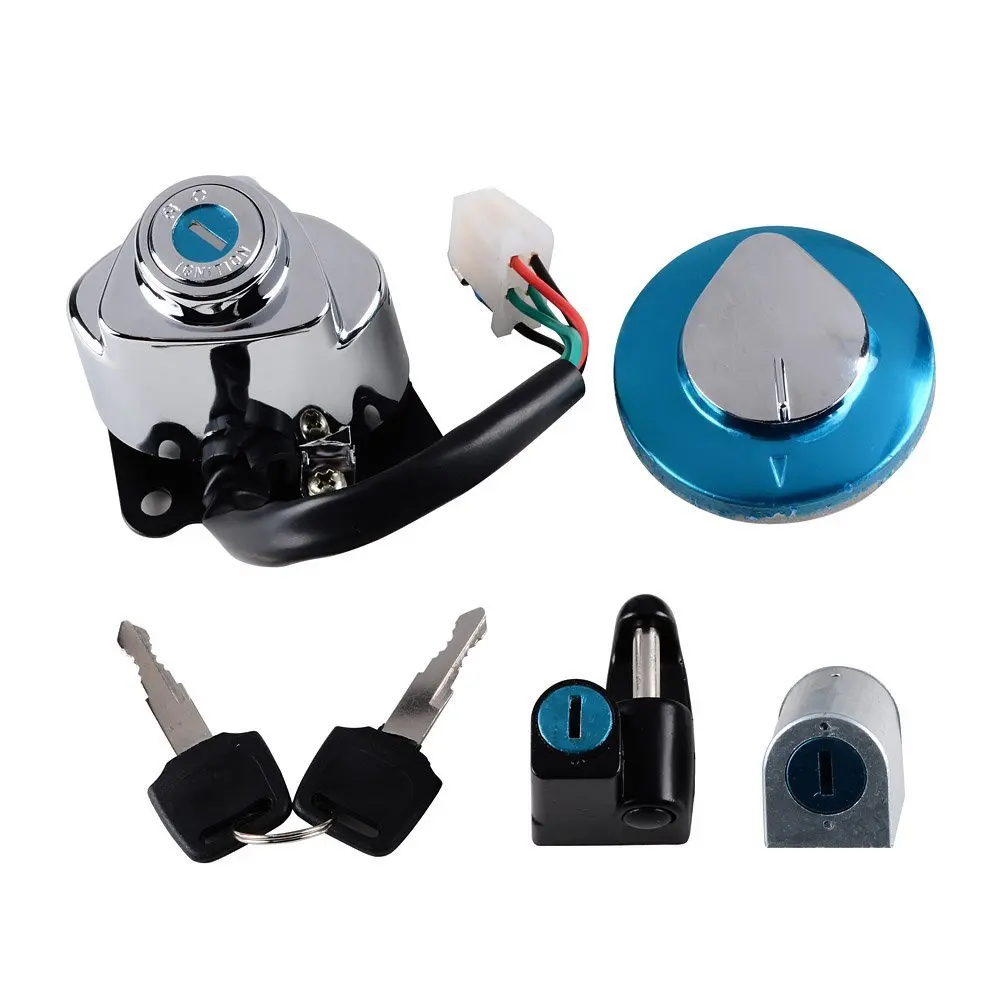 Ignition Fuel Gas Cap Steering Lock Set + 2 Keys Fit Honda Shadow VT600 VT400 VT750 Steed VLX 400 VLX 600 CA250 DDY250 Magna250