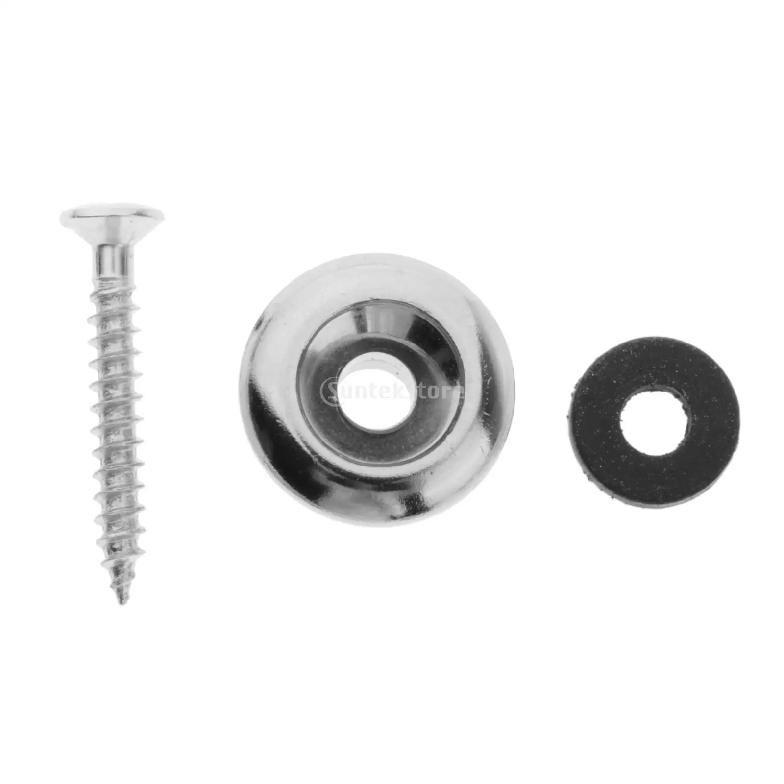 10Pcs/Lot Chrome Guitar Strap Buttons Strap Locks Metal Mushrooms Head End Pins Classical Nut Parts Lock Black Banjo Head Bass