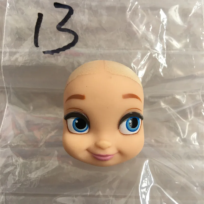 Lovely Princess Bald Head DIY Planting Long Soft Hair Doll Head Belle Snow white Baby Girl Favorite Princess Doll Part