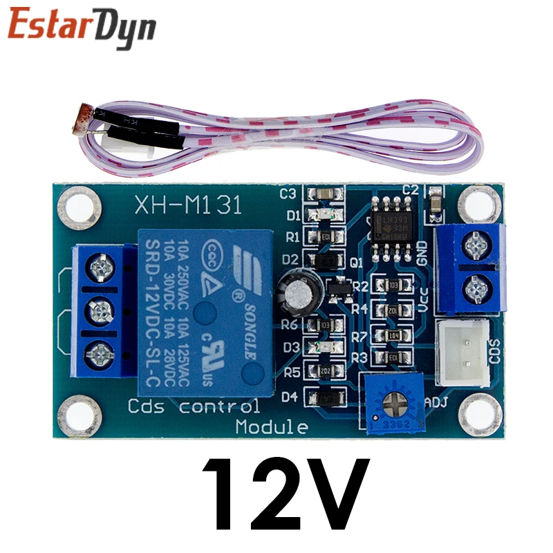 XH-M131 DC 5V 12V 24V 10A przełącznik światła przekaźnik fotorezystorowy wykrywanie modułu moduł automatycznego sterowania czujnikiem jasności