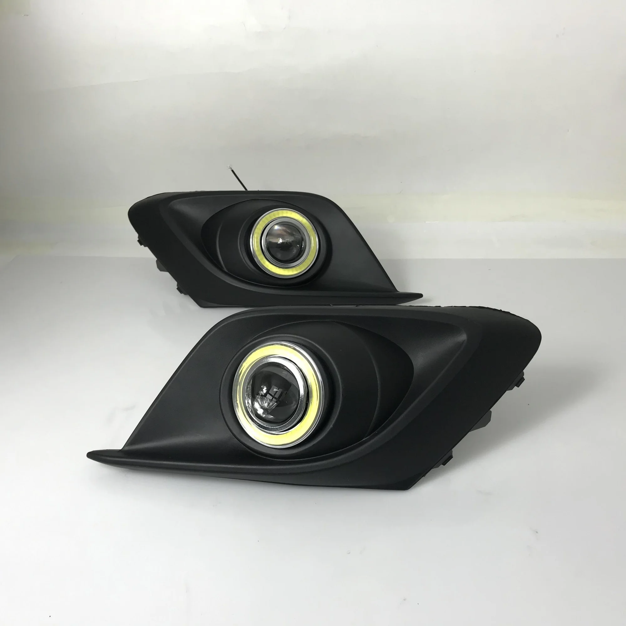 Osmrk-Conjunto de luces antiniebla de conducción para mazda 3, axela 2014-16 cob, Ojo de Ángel, luces led de circulación diurna, control por aplicación