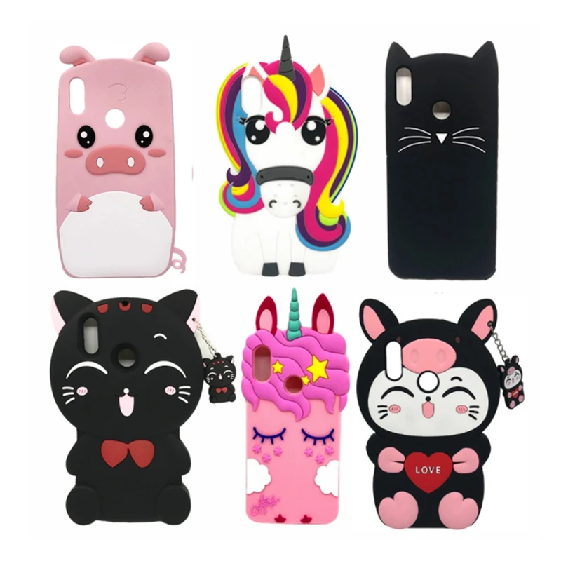 For Huawei Nova 3 3i Case Silicone Soft Cute 3D Unicorn Bear Cartoon Back Cover For Huawei Nova3 Nova3i P Smart Plus Phone Cases