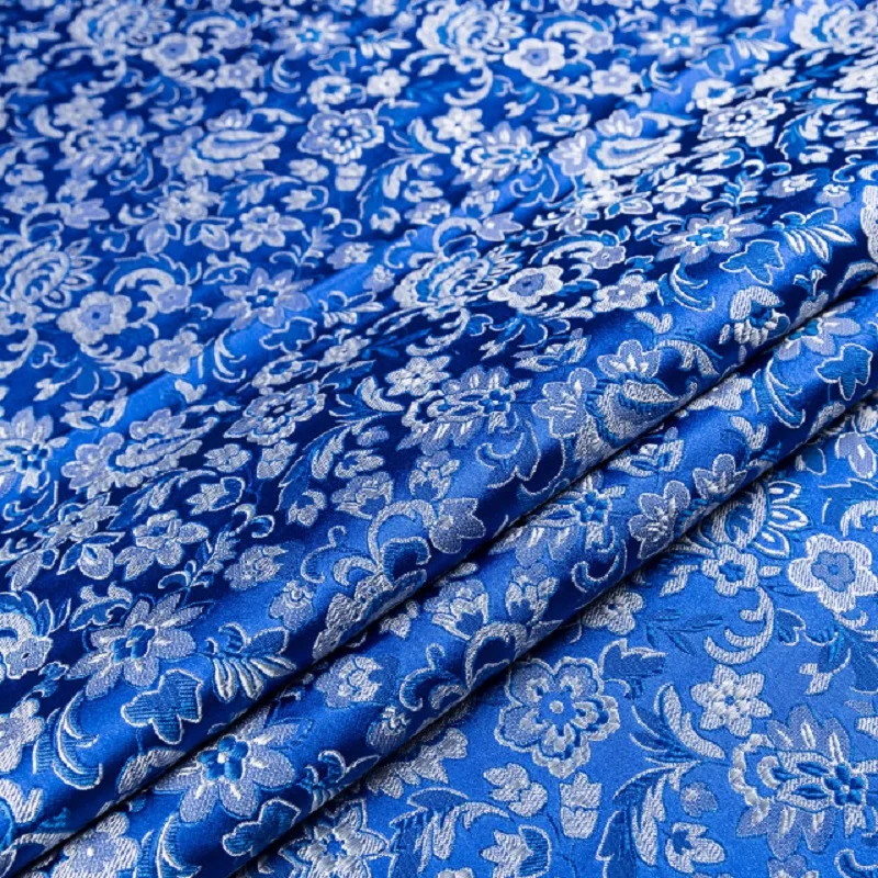 Chinese brocade jacquard fabric for sewing cheongsam kimono patchwork needlework satin costume materials various colors