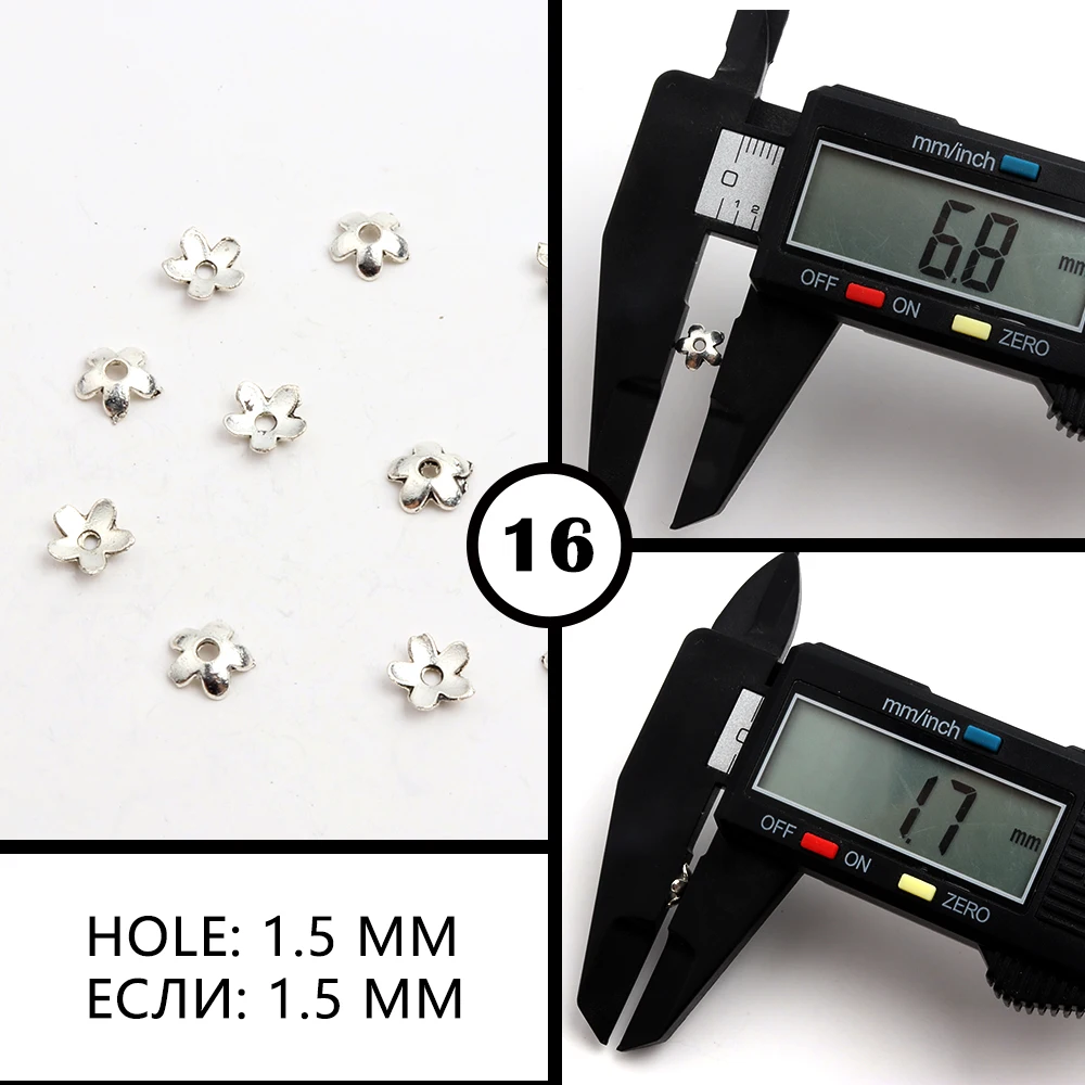 50 stücke Antike Kupfer Splitter Bronze Gold Runde Polygon Hohlen Form Metall Spacer Blume Perlen Kappen Für Schmuck Ketten, Der DIY – Detail 21