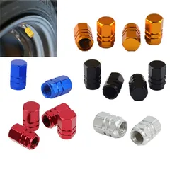 4Pcs Car Valve Cap Tire Valve Caps Car Truck Bike Aluminum Wheel Rims Stem Air Valve Caps Tyre Cover Tire Caps Wheel Plugs