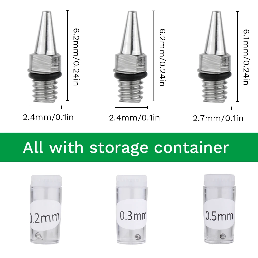 Аэрограф Для краскопульта, 0,2/0,3/0,5 мм