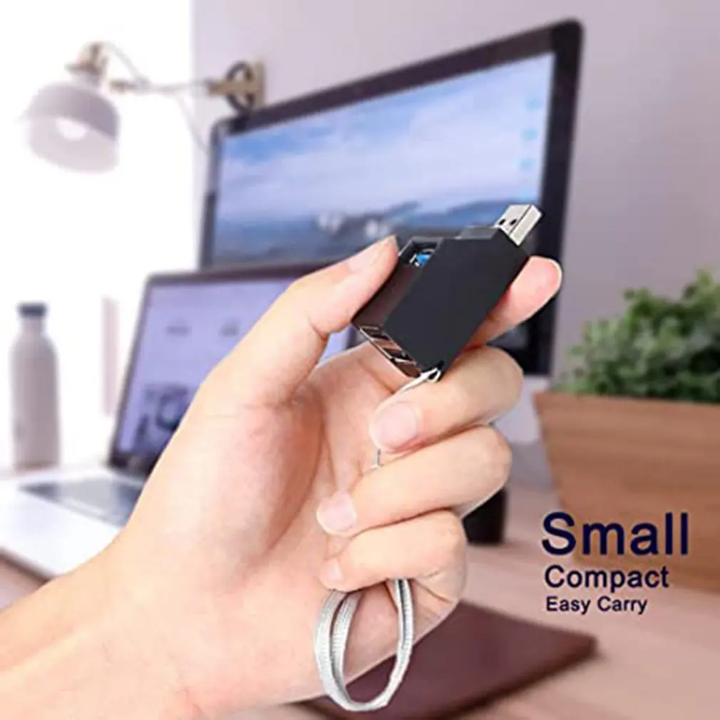 3.0 In-line Mini Portable USB 3-port Splitter USB Port Extender ABS Plastic Shell Sandblasting Process