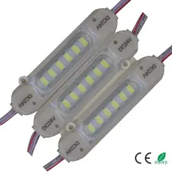 Módulo de luz LED trasera impermeable, luz de moldeo por inyección, 5730, 12V, 24V, blanco, rojo, verde, azul, 20 unidades