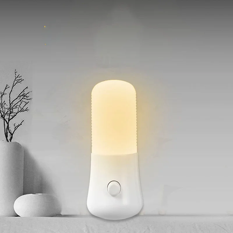 110/220V Wall Socket Feeding Light LED Mini Night Light US Plug Bedside Lamp for Children Baby Bedroom Home Decoration Lamp