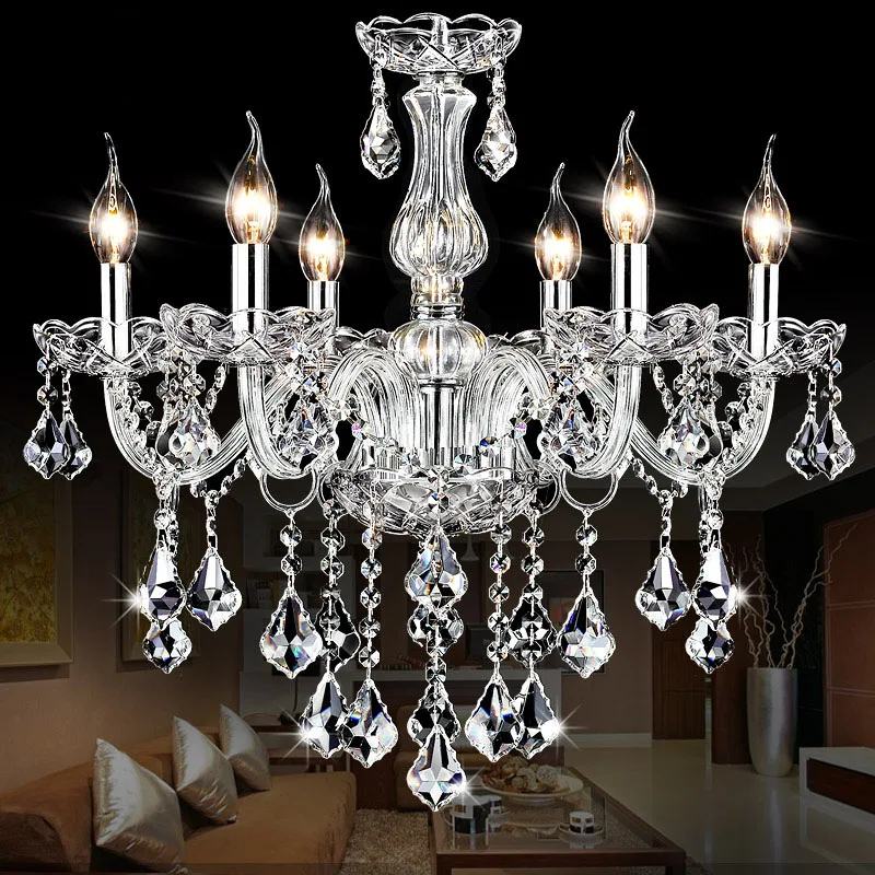 

Updated More High Crystal Chandelier Lustre Crystal Chandeliers 4/6/8/10/12/15/18 Arms Lustres De Cristal Chandelier LED