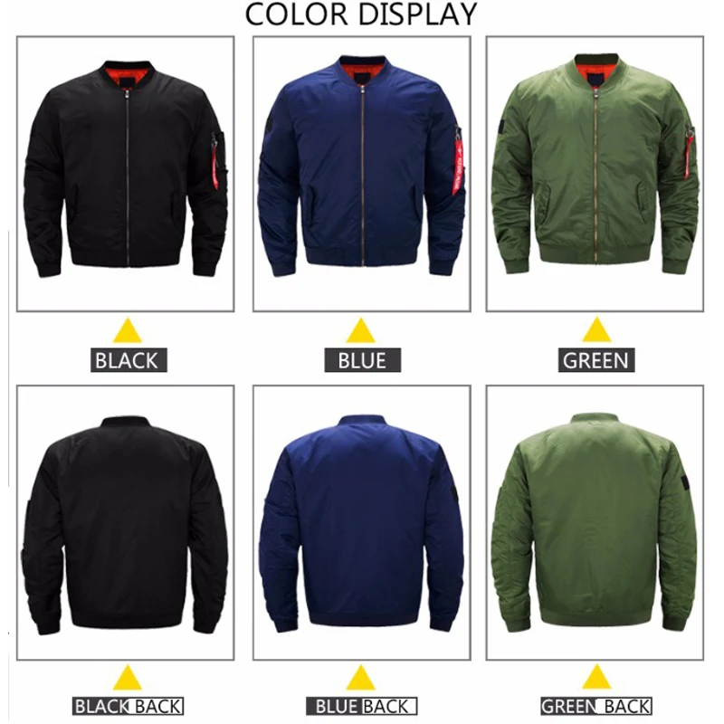 Mens Winter Coats Outerwear Game  Clothing Flight Bomber Jacket Windbreaker Thick Warm Male Parkas Military