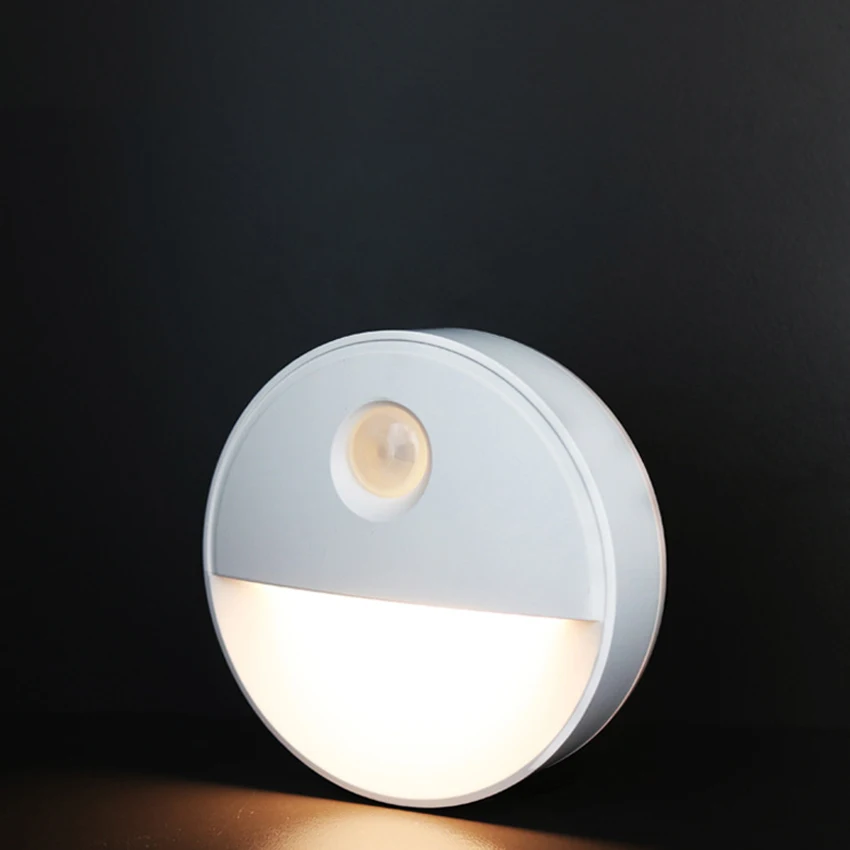 Self-stick Night Light, Warm White / White LED, Motion Sensor, Closet Light, Wall Hanging Light for Bedroom, Bathroom, Kitchen