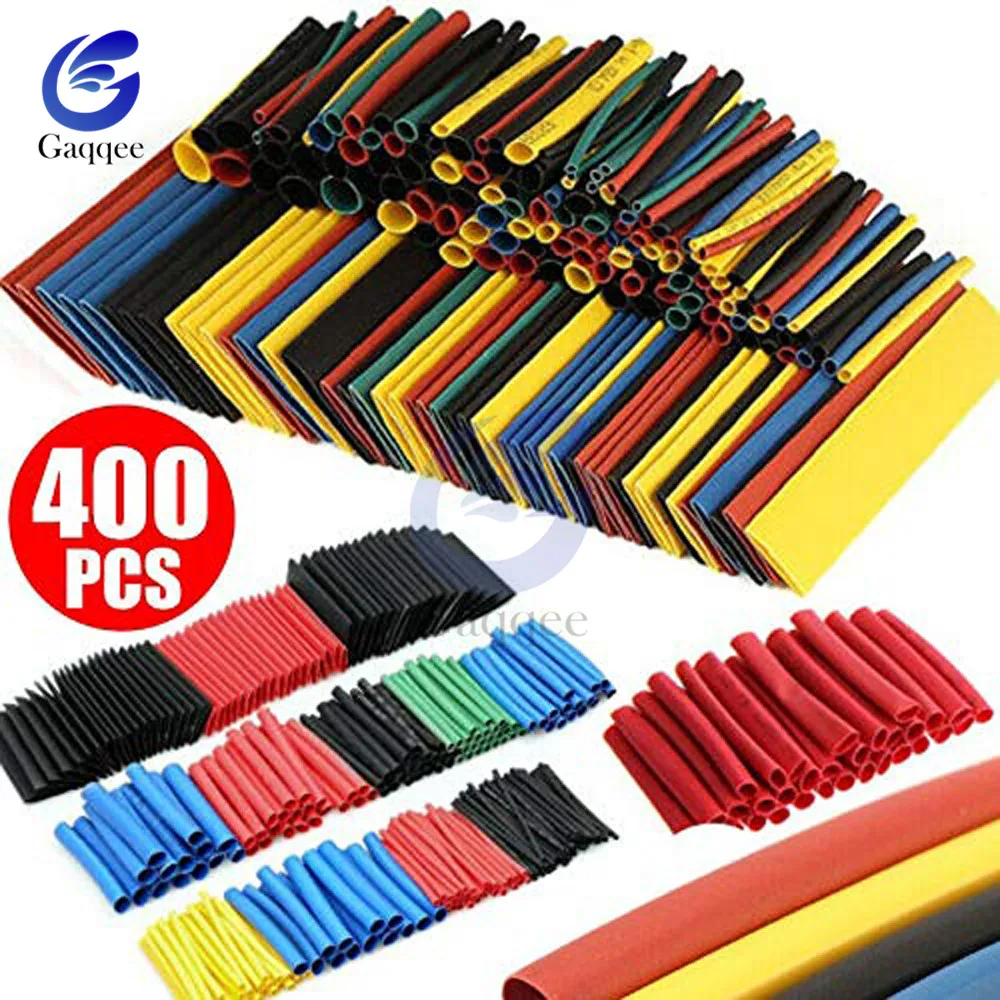 

400PCS/Lot Polyolefin Heat Shrink Tube Set 3.5mm / 8 Sizes 1-14mm 2:1 Heat Shrink Tubing Insulation Shrinkable Tube Wire Cable