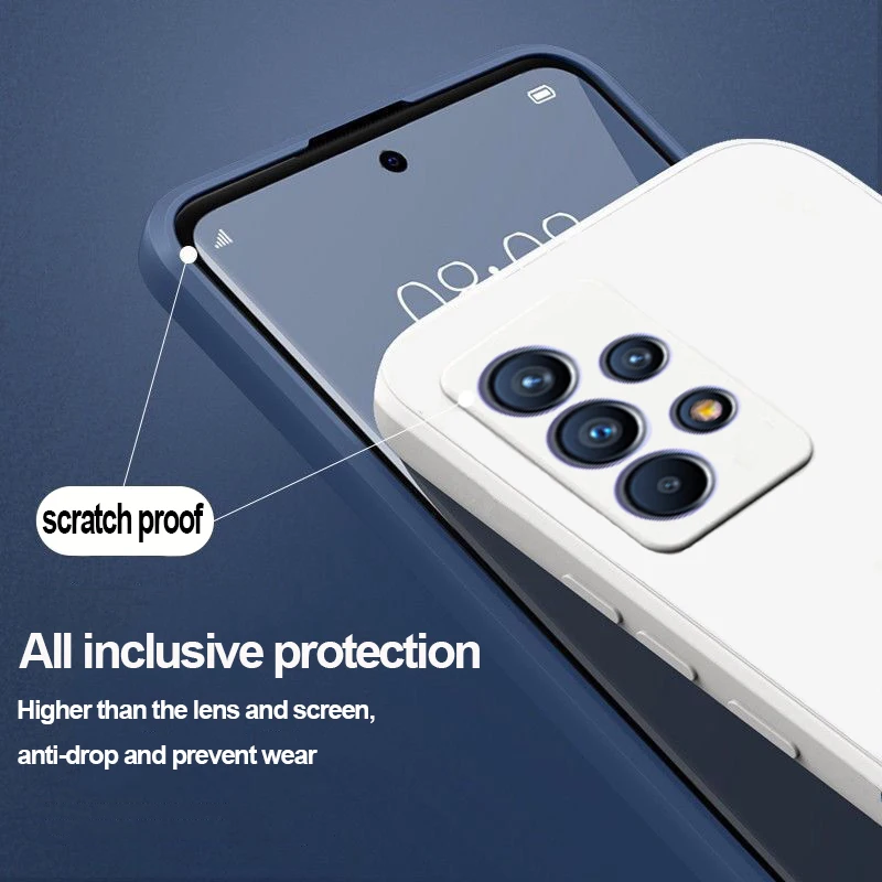 New Square Liquid Silicone Case For Galaxy A52 S 5G Funda For Samsung A52s 5g A32 a 52s a 32 a72 4g 5 g Case Original Back Cover