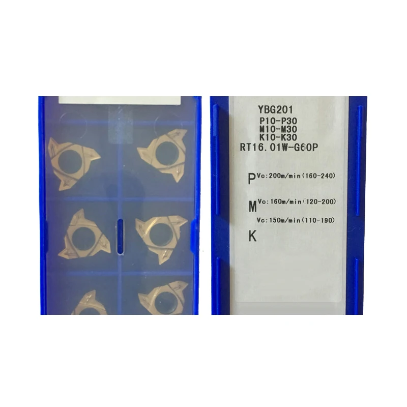 Original RT16.01W-G60P RT22.01W-N55P RT22.01W-N60P YBG201 16RE 22ER N55 N60 Thrreading Carbide Inserts Lathe Cutter Tools