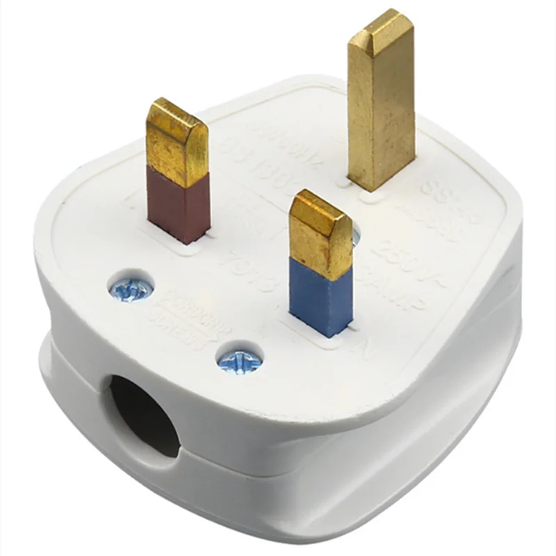 BS Gauge With Fuse Tube Hong Kong Square Head Three-Pin British Standard 13A Connection Plug High Quality Power Plug