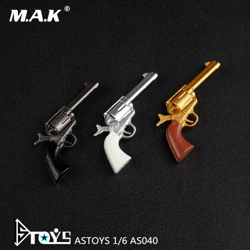 1/6 accessorio Solider AS040 Colt Revolver pistola pistola modello di arma colore nero/argento/oro per bambole corpo Action Figure da 12''