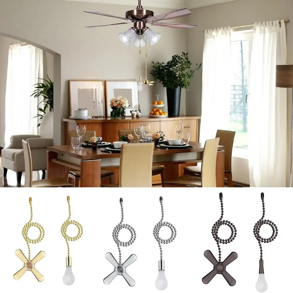 Ceiling Fan Pull Chain Beaded Ball Fan Pull Chain 13.6 Inches Fan Pulls Set With Connector High Ceiling Light Fixtures