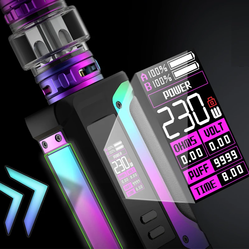 Original SMOK Arcfox Mod 230W Type-C 2A Fast Charging Electronic Cigarette Vape Powered by Dual 18650 Batteries VW/TC Box Mod