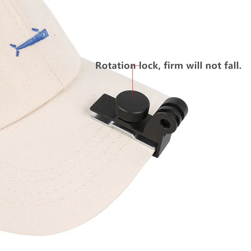 Metal Hat Clip Fixed Mount Clamp Adjustable Canvas Sun Cap Holder With 1/4 Adapter For DJI Osmo Action 2 Insta360 Gopro Camera