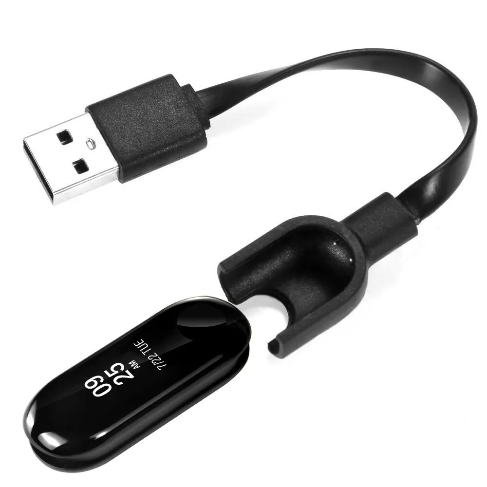 Сменный USB-кабель для быстрой зарядки Xiaomi Mi Band 3, умные аксессуары для смарт-браслета xiaomi band 3