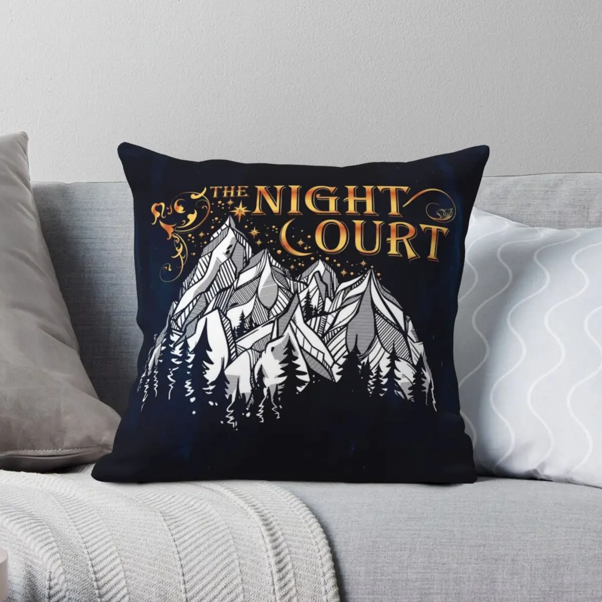 A Court Of Wings And Ruin The Night Court Square Pillowcase Polyester Linen Velvet Creative Zip Decor Sofa Cushion Cover