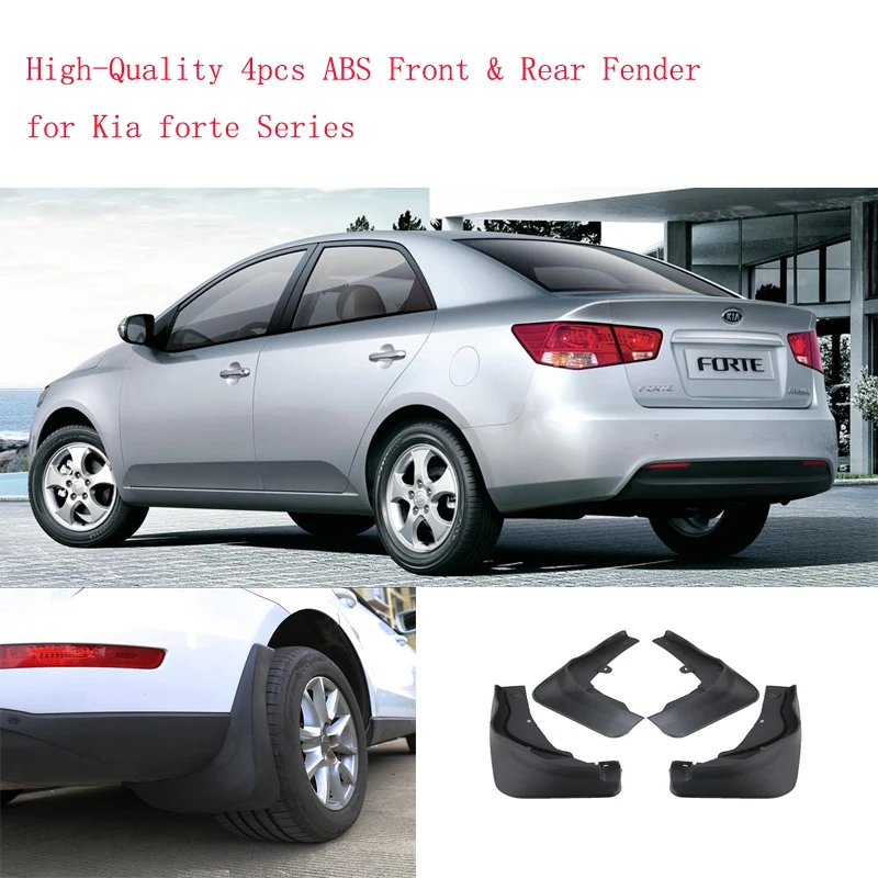 

High-Quality 4pcs ABS Front & Rear Fender for Kia forte Series Car Mud Flaps Splash Guard Mudguard Mudflaps Accessories