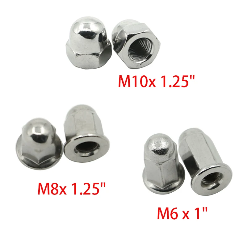 4/8 Pcs M6 M8 M10 thread Pitch Plug Cap Nuts For Honda Yamaha BMW Size 6mm x 1