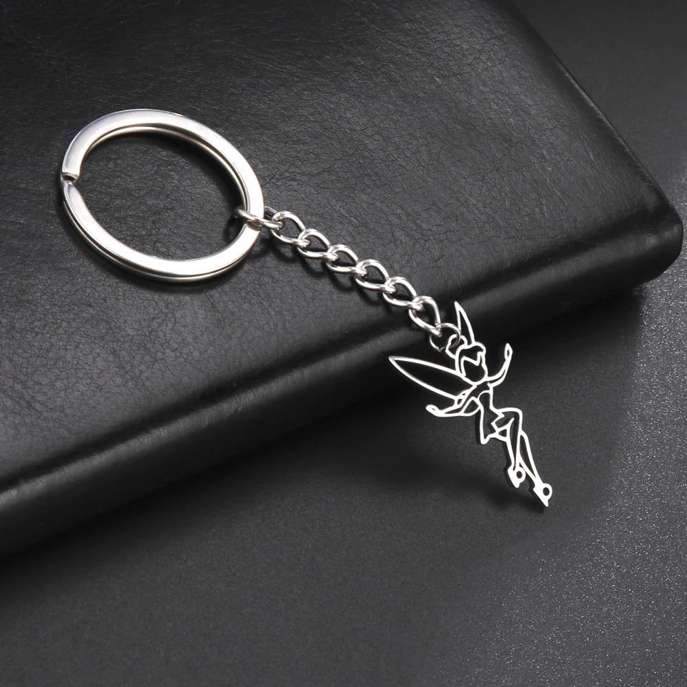 Unift Cat Broom Moon Witch Keychain Witchcraft Stainless Steel Car Key Chain Magical Supernatural Jewelry for Women Men Gift