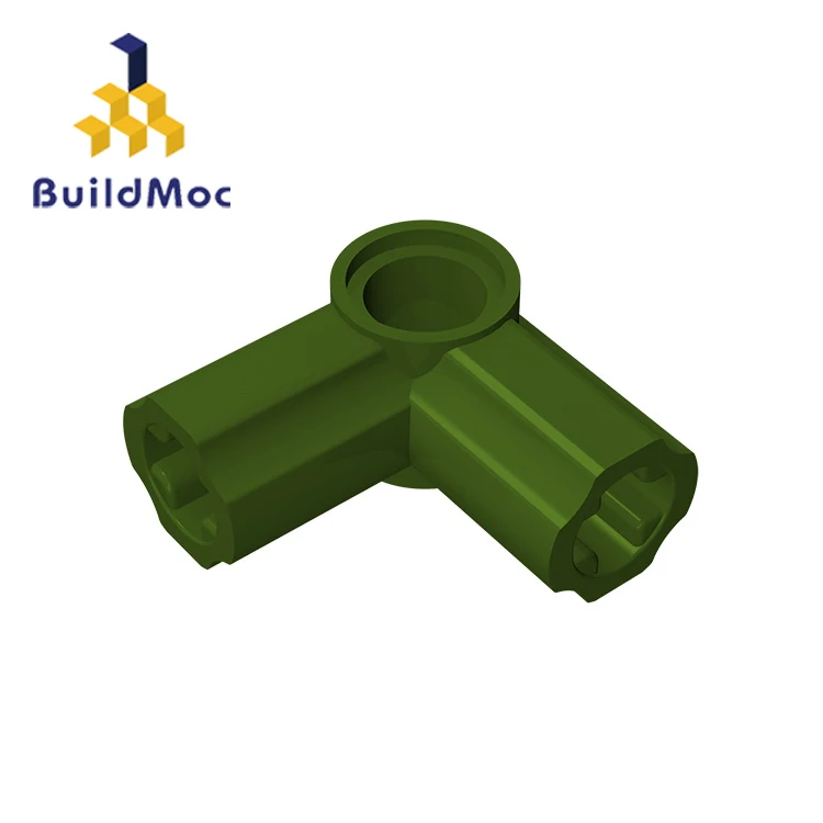 BuildMOC-ensamblaje de partículas 32014, Conector de pasador de eje de alta tecnología, en ángulo #6-90 grados, piezas de bloques de construcción, juguetes de regalo DIY