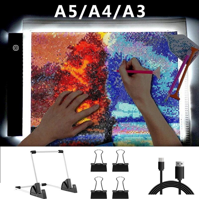 A5/A4/A3  LED Light Pad for diamond painting Artcraft Tracing Light Box Digital Tablets Painting Drawing Tablet