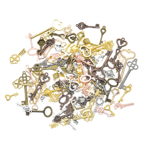 Wholesale Vintage Multicolor Mixed Small Keys Charms Alloy Metal Pendants For DIY Handmade Bracelet Jewelry Accessories Making