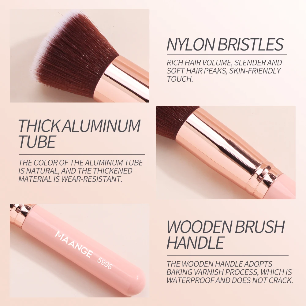 MAANGE 1 Chiếc Cọ Trang Điểm Tròn Lớn Đa Năng Kem Nền Che Khuyết Điểm Contour Brush Vẻ Đẹp Trang Điểm Chuyên Nghiệp Mỹ Phẩm Dụng Cụ