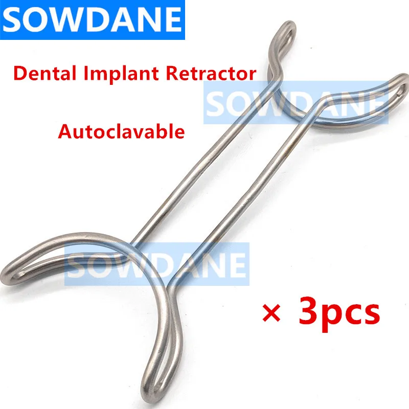 

3pcs Dental Orthodontic T shape Retractor Mouth Gag Opener Teeth Retractor Double Ends Ortho Instrument Tool Autoclavable