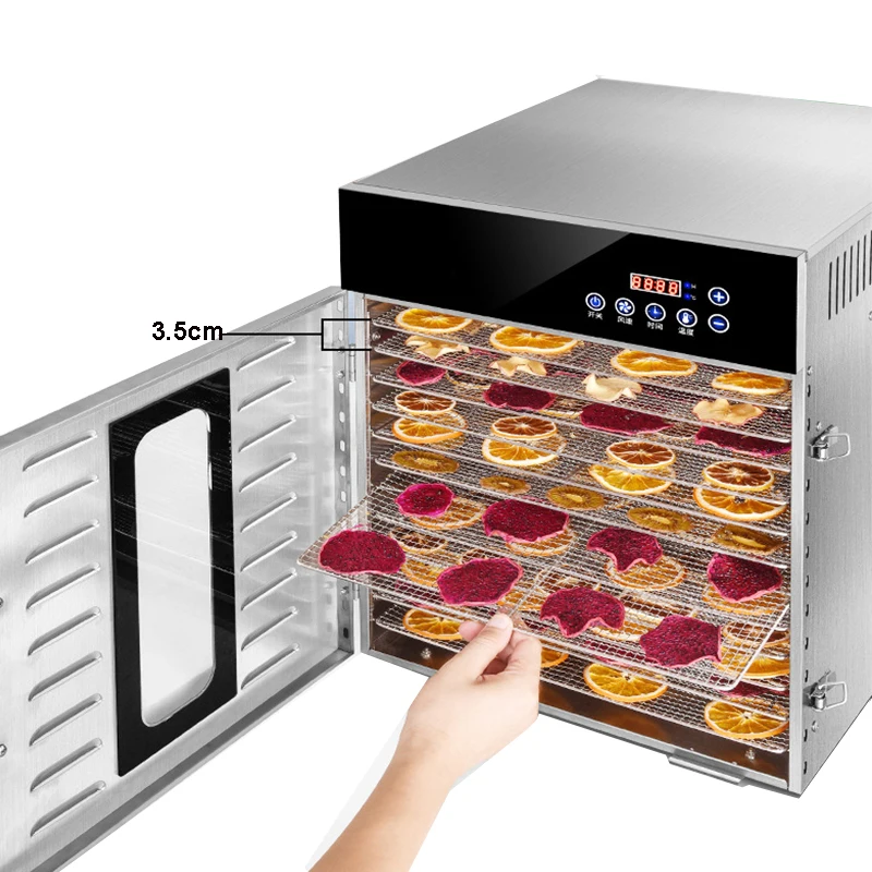 

8Trays/12Trays Food Dehydrator Snacks Dehydration Air Dryer Fruit Vegetable Herb Meat Drying Machine for Home and Commercial