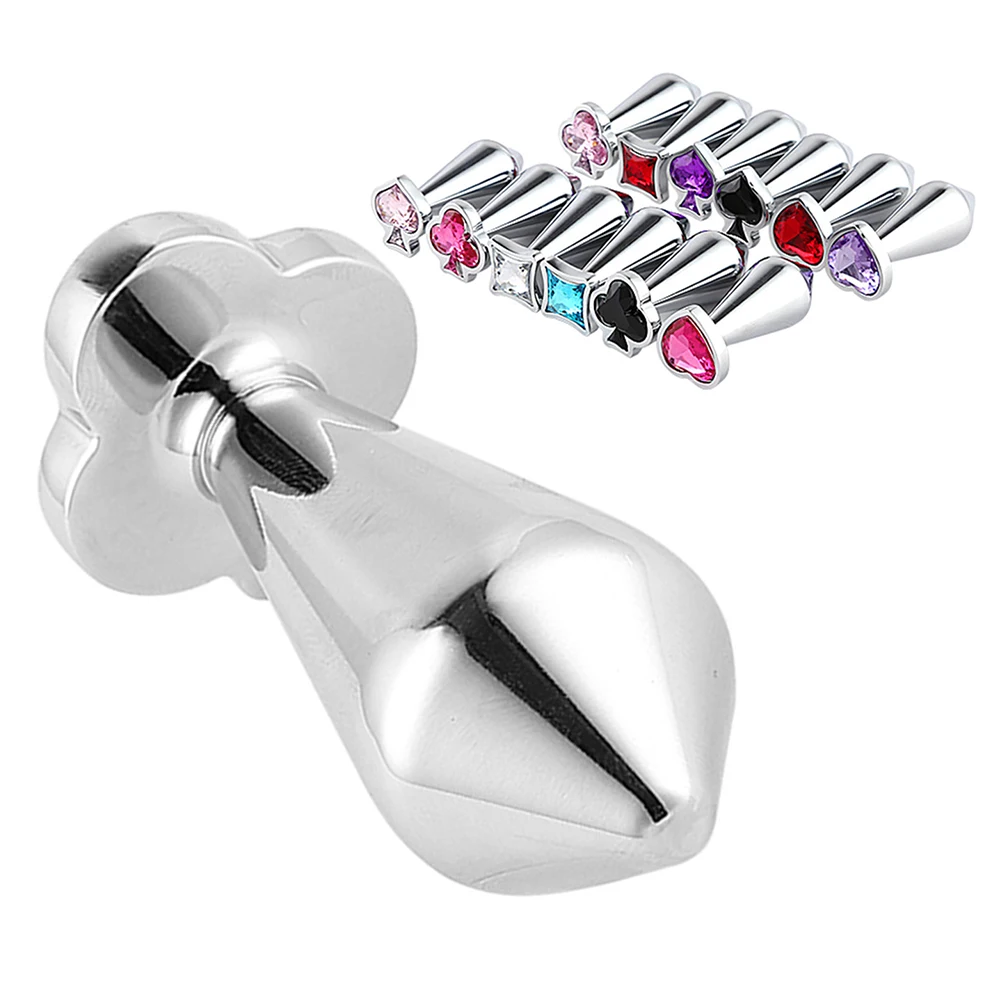 Stainless Steel Anal Beads Crystal Jewelry Butt Plug Metal Anal Plug Unisex Sex Stopper Anal Trainer For Couples Sex Shop