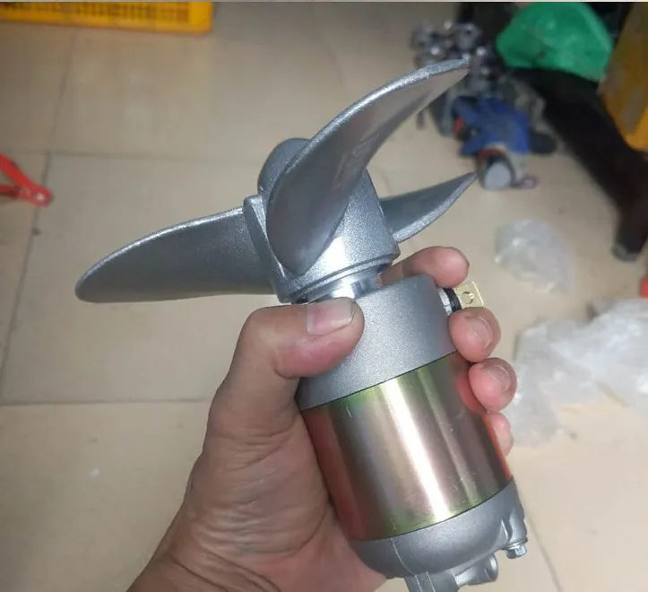 

DIY electric outboard motor propeller hanging propeller rubber boat 12V underwater motor propeller