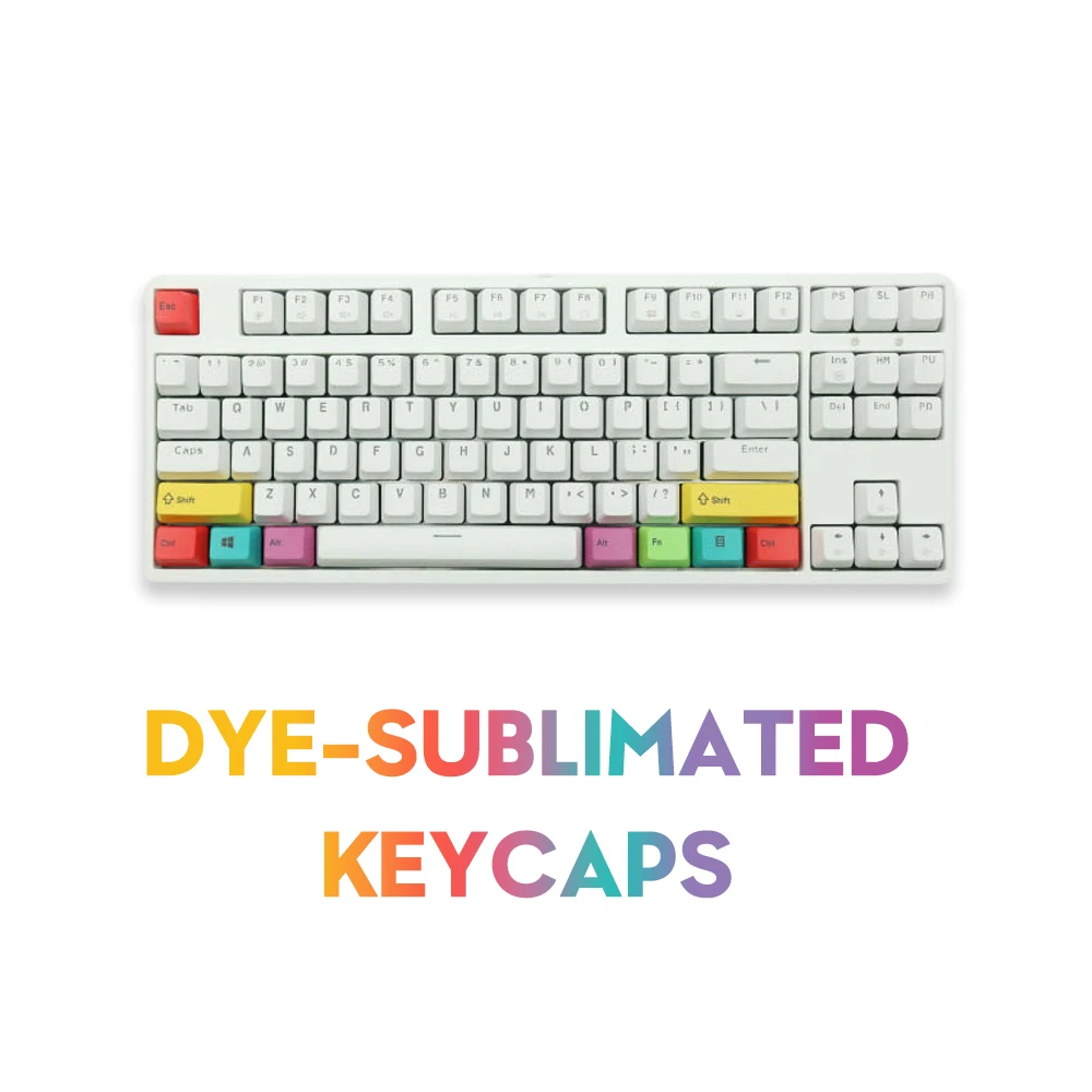 Mechanical Keyboard PBT Keycaps OEM Profile CMYK 10 Keys MAC WIN Layout Dye Sublimation For Cherry GK61 Anne Pro 2 SK61 PC Gamer