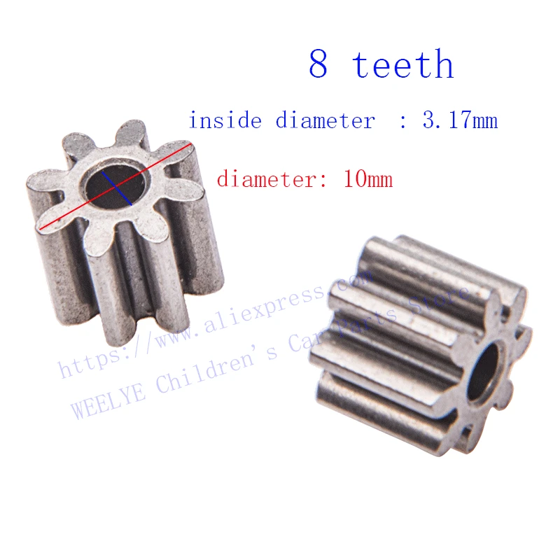 2 Pcs Electric motor metal gear, 6V 12V dc motor gear, engine gear 8 teeth 10 teeth 11 teeth 12 teeth for 380 390 550 570 motor