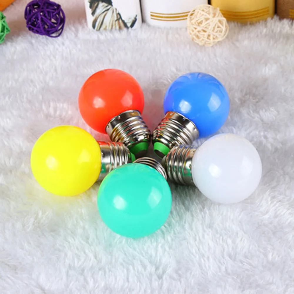 1-20pcs Colour LED Bulb E27 220V G45 7 Color RGB Lampada LED Lamp SMD3528 Decor Holiday Christmas Lamparas Light Bulb Fashlight